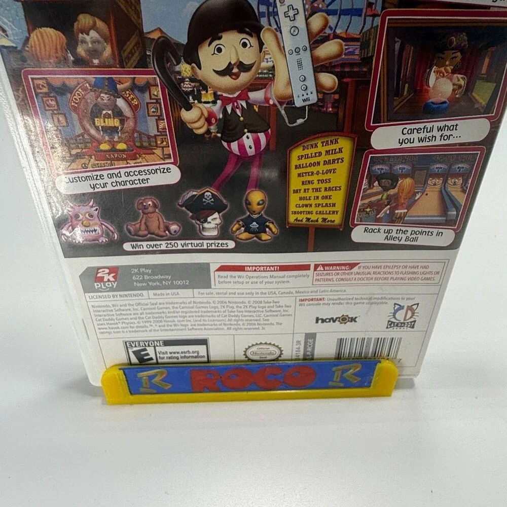 Carnival Games Wii 2K Play 4 Player (Nintendo Wii, 2007) Complete W/ Manual